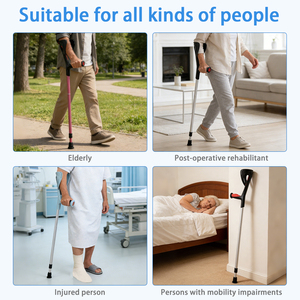 SUNCARE Béquille de <span class=keywords><strong>marche</strong></span> légère en aluminium réglable pour les aînés et les personnes handicapées - Product Image 2