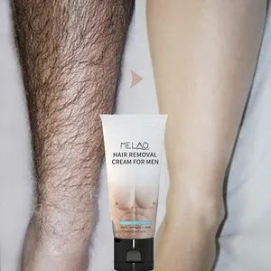 MELAO-crema depilatoria orgánica indolora para hombres, crema calmante para piernas y axilas