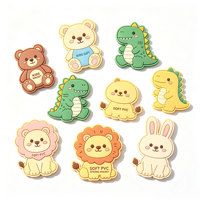 Imanes de nevera de dibujos animados para niños, imanes de nevera de PVC suave con forma de animales, juego de regalo de juguetes de neodimio fuertes