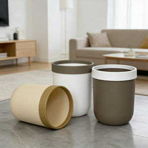 Grande Cestino Rotondo in Plastica per Rifiuti, per Casa, Soggiorno, Cucina, Bagno, Camera da Letto - Product Image 2