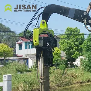 مطرقة هيدروليكية اهتزازية مثبتة على حفارة بوزن 20 طن / جهاز دق الألواح المعدنية الاهتزازي - Product Image 4