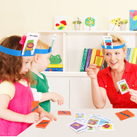 Hızlı soru oyunu aile gece oyunları-Headbands plastik malzeme Juego De Mesa ile resim kartları tahmin edin
