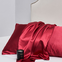 Taie d'oreiller en satin de qualité hôtelière, personnalisable, luxe, fermeture éclair ou enveloppe