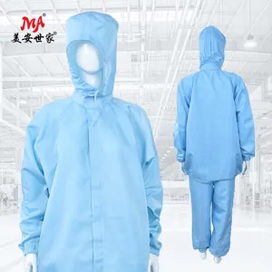 zippers dustproof antistatic split suit esd garment clothes anti-static flame resistant work uniform coverall