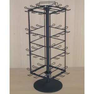 Benutzer definierte Befestigung vier Seiten Eisenstange Stahl Zinken Haken Spinnen Haar wickel Zubehör Metalldraht Zähler stehend Display Rack