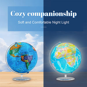 Grandi dimensioni blu regali amministrativi strumenti di istruzione 360 grado rotante Desktop terra metallo politico mondo del mondo - Product Image 6