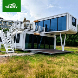WELLUCKY Maison Capsule Spatiale Préfabriquée de Luxe, Maison Modulaire Mobile, Hôtel de Vacances, Gîte, <span class=keywords><strong>Tiny</strong></span> <span class=keywords><strong>House</strong></span>, Cabane Apple Personnalisée Étanche - Product Image 1