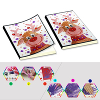 DIY Diamantmalerei Stilleben A5 60-Seiten Speziell Geformtes Notizbuch mit Digital 5-Farben-Druck Stickerei Kreuzstich Handwerk