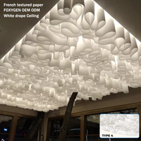 Papier texturé français OEM ODM, plafond tendu Leart, décoration, papier texturé en fibre de verre, fond de couleur pour boutique