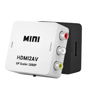 1080P HDMI zu 3RCA CVBS AV Composite Video Audio Konverter Adapter Unterstützt PAL/NTSC mit USB Ladekabel für PC Laptop HDTV