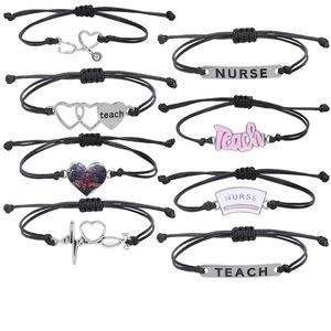New Nurse <strong>Teacher's</strong> Day Greetings Greetings <strong>Bracelet</strong> Commemorative Nurse Ecg <strong>Bracelet</strong> Stethoscope Braided <strong>Bracelet</strong> - Product Image 5
