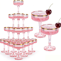Gobelets en plastique modernes détachables et empilables 7oz légers en PP écologique pour verres à vin multifonctionnels pour les fêtes
