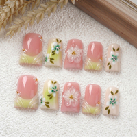 Colección Seamless: Uñas Acrílicas Francesas 3D Curvadas Tipo Pico de Pato, Hechas a Mano, de Cobertura Completa, PMMA, Personalizadas OEM ODM
