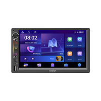 Reproductor MP5 para Auto de 7 Pulgadas 1 Din, Pantalla Táctil, Radio para Auto, Carplay, FM RDS, Transmisor FM, USB/SD/AUX, Audio de Alta Resolución, MP3/MP4, Estéreo OEM