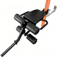 Accessoire multi-angles réglable pour rack de squat, pour curls et extensions des jambes, renforcement des ischio-jambiers, des quadriceps et des fessiers (partie inférieure du corps)