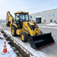 Mesin Backhoe Loader Kompak 4x4 Diesel untuk Proyek Parit dan Jalan Kota Skala Kecil