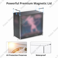 Boîte de présentation en acrylique transparente empilable avec protection UV, boîtes de présentation en acrylique pour boosters avec couvercle magnétique