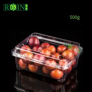 Customized Supermarket Thermoforming Clear Plastic Food Clamshell Packaging Box For Fruit And Vegetable