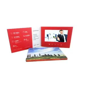 7-дюймовый ЖК-экран видео брошюра Свадебный буклет видеокарты для рекламных подарков