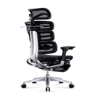 Shunmas SM006E-A-L luxe exécutif moderne respirant maille chaise de bureau ergonomique avec cintre en tissu de fonction tournante
