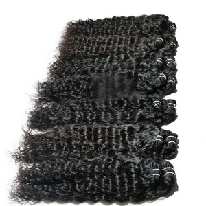 Extensions de cheveux humains vierges indiens Remy 100 % naturels bruts, double trame machine, cuticules alignées, à clipser, vente en gros - Product Image 1