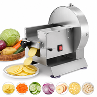 Machine à découper les légumes en acier inoxydable électrique pour pommes de terre, oignons, citrons, concombres, carottes, fruits, etc.