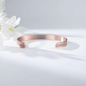 Venta caliente personalizable <span class=keywords><strong>99.99</strong></span>% Pure Bio terapia magnética Pulseras de cobre conjunto de joyería magnética de moda para amantes - Product Image 6