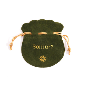 Emballage de cadeau Pochette à cordon Pochette de voyage pour bijoux Pochette à poussière pour collier Pochette à cordon avec logo - Product Image 5