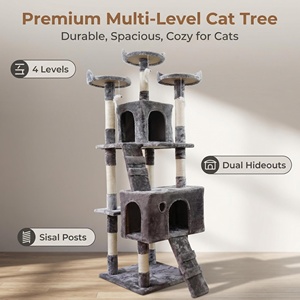 <strong>Large</strong> <strong>Cat</strong> <strong>Tree</strong> with Sisal Post Integrated Jumping Platform <strong>Cat</strong> <strong>Climbing</strong> &amp; <strong>Cat</strong> House - Product Image 3