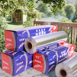 Retail 30 cm dua sisi tahan suhu tinggi ayam aluminium Foil gulungan makanan kelas untuk kue barbekyu Rumah dilapisi - Product Image 3