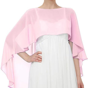 Chal de Mujer Sexy, Delgado, de Chifón, Color Sólido, Transpirable, de Poliéster, Protector Solar, Tipo Capa - Product Image 1