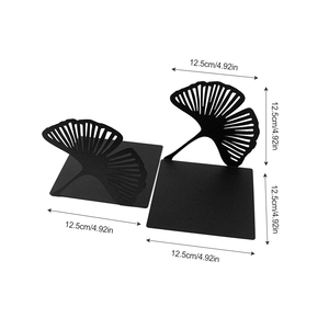 Ginkgo <b>Leaf</b> BookEnds for Bookend Shelves, <b>Book</b> Stopper Metal <b>Book</b> Ends for Home Office Heavy <b>Books</b> - Product Image 4