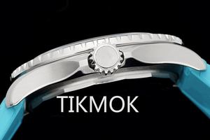 Montres de luxe pour hommes en acier inoxydable avec bracelet bleu clair, date automatique, ETA 2824, lunette cannelée, mouvement mécanique automatique - Product Image 6