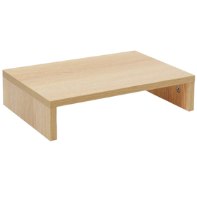 Support de moniteur en bois de bambou pour ordinateur, support de bureau, étagère de rangement, support vertical pour ordinateur portable, design Art Déco - Product Image 1