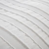 Parure de lit 3 pièces en microfibre blanche, à poils coupés, tissée unie, non jetable, personnalisable, design professionnel