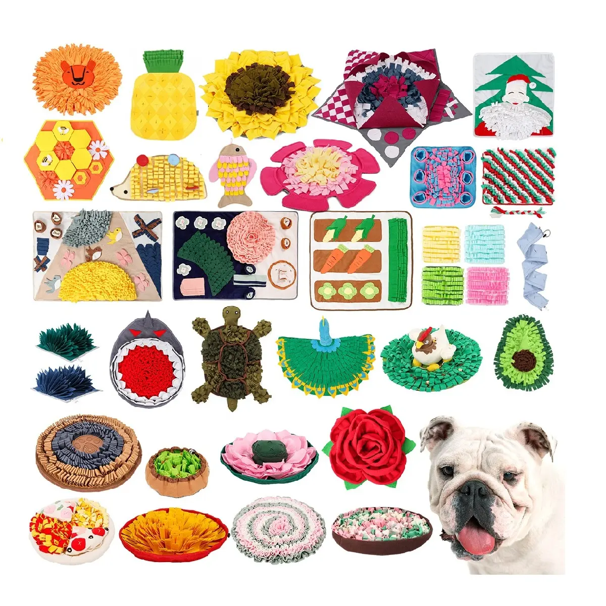 Hot Selling Interactieve Langzaam Voedende Hond Snuffle Tapijt Snuiven Mat