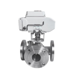 COVNA DN500 Válvula de bola de 20 pulgadas de 3 vías tipo V con actuador de alta regulación - Product Image 2