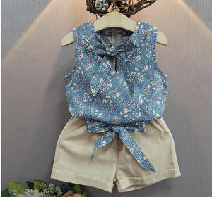 Nouvelle Collection 2020 : Vêtements d'été pour petites filles, manches évasées, style floral, vente en gros Chine, boutique de vêtements pour enfants du Bangladesh. - Product Image 2