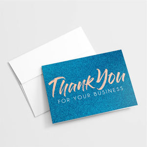 Tùy Chỉnh In Cảm Ơn Bạn Thiệp Chúc Mừng Thiết Kế Logo In Ấn Lá Vàng Cảm Ơn Bạn Thẻ Giấy Với Phong Bì - Product Image 4