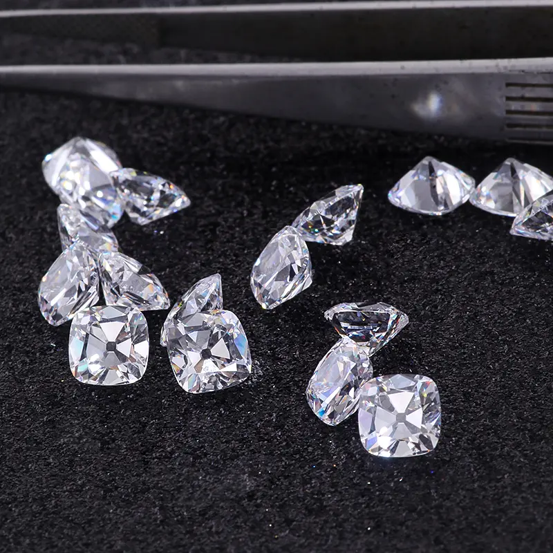 Gra認定カスタムvvsモアッサナイトルースダイヤモンド古いヨーロッパカットモアッサナイト価格1カラットジュエリー作り用