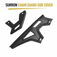 Kit de protection de chaîne pour Surron Light Bee X S, panneaux de protection de chaîne supérieurs et inférieurs en plastique noir, remplacement pour Segway X160 X260