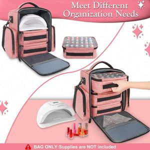 Free Sample Nail Polish Organizer Holds 72 Bottles Large Nail Polish <b>Carrying</b> <b>Case</b> for Manicure Tools, Supplies, Nail Lamp, - Product Image 4