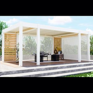 China Manufacturers' Aluminum Patio Cover with Detached Fence <strong>Pergola</strong> Powder Coated Frame Outdoor <strong>Design</strong> <strong>Ideas</strong> for Backyard - Product Image 5