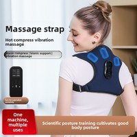 Ceinture de Correction des Épaules pour Adultes, Dispositif de Fixation Dorsale Anti-Bosses Multifonctionnel à Compresse Chaude pour Massage du Cou et des Épaules à Domicile