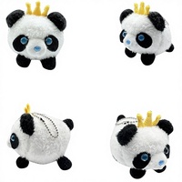 Porte-clés en peluche panda personnalisé avec rembourrage en coton PP, adorable mini poupée en peluche, taille 31cm-50cm