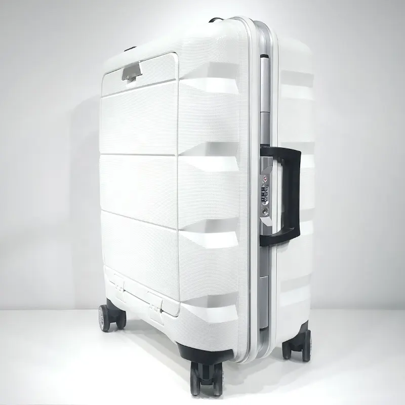 Valigia multifunzionale TSA Lock bagaglio a mano universale con ruota 20 "bagaglio con portabicchieri valigia Trolley con PP