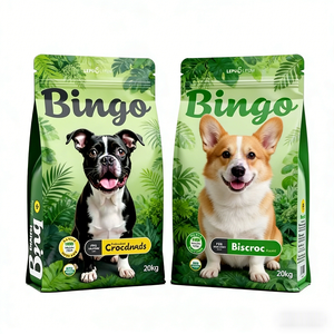 Sacchetto per Alimenti per Animali Domestici da 5kg 10kg 20kg della <span class=keywords><strong>Fabbrica</strong></span> di Imballaggi Haodong, Busta con Fondo Piatto Richiudibile con Cerniera per Alimenti per Cani - Product Image 2