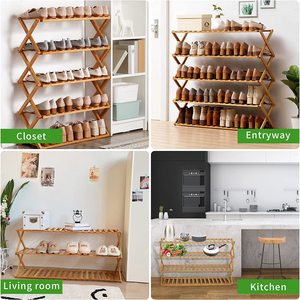 Wooden Modern Shoe Rack Sleek Entryway Shoes and Boots Organization Rack Storage Solution Rack for Home Furniture Shoe <b>Stands</b> - Product Image 5