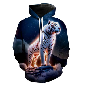 Nuove felpe grafiche <span class=keywords><strong>tigre</strong></span> con stampa 3D per uomo Pullover a manica lunga felpe con cappuccio da uomo felpe sportive oversize con cappuccio - Product Image 1
