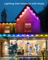 Новые пластиковые RGB + IC радужные уличные огни струны 15 м 30 светодиодов совместимы для ежедневного рождественского использования постоянные наружные огни